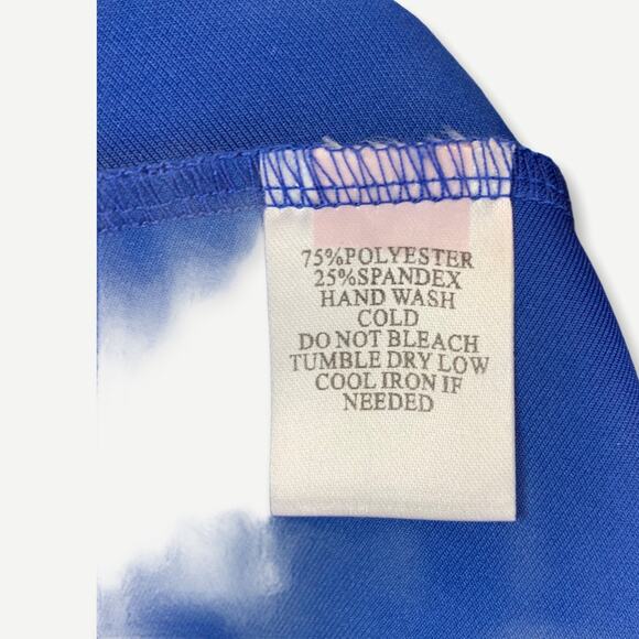 Gracia Dress Womens Medium Blue Black Mesh Rhinestone Studded Fit Flare Mini - Picture 4 of 10